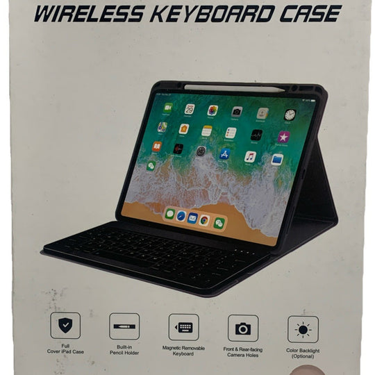 Wireless Keyboard Case Removable Keyboard iPad 10.9”-11” Full-Cover Protect Pink