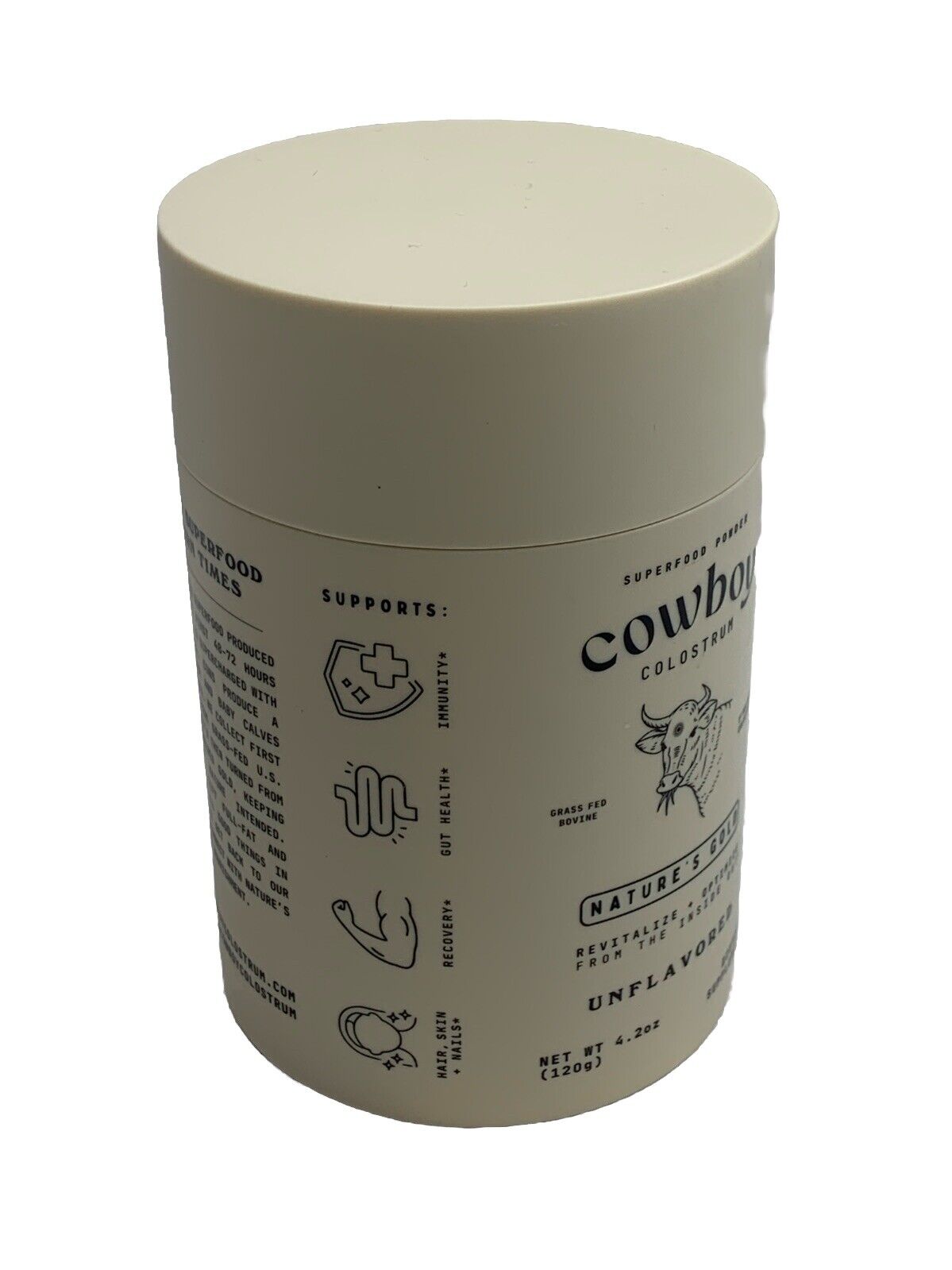 Cowboy Colostrum SuperFood Powder Grassfed Bovine Dietary Supplement 4.2 Oz