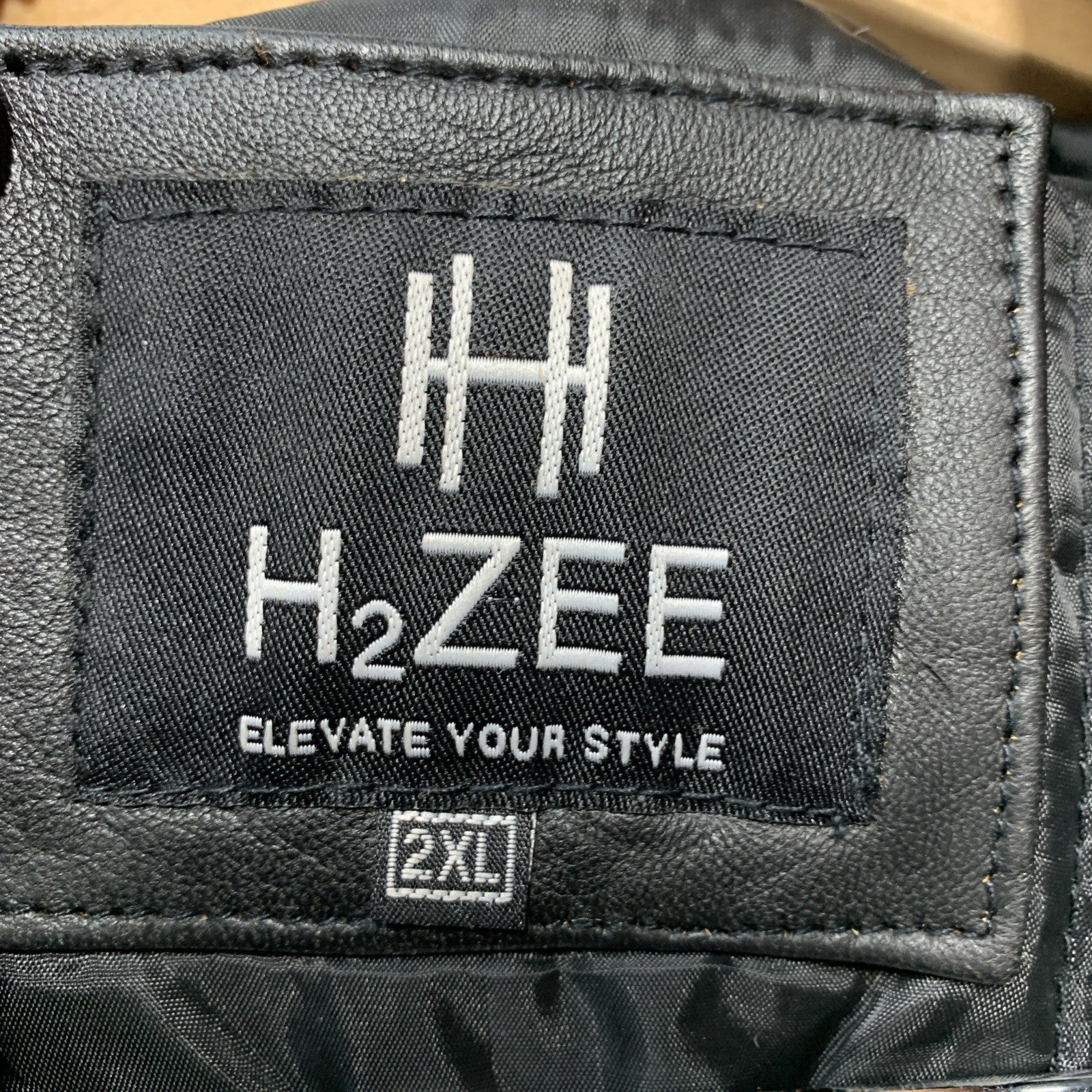 H2ZEE G-1 Force Aviator Flight A-2 Jacket Distressed Long Sleeve Collar Size 2XL