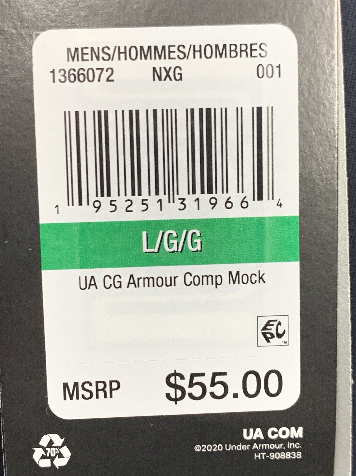 Man's Shirts & Tops Under Armour ColdGear Armour Compression Mock Size L Black