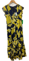 Tommy Hilfiger Womens Chiffon Flutter Sleeve Hem V-Neck Midi Formal Dress Size 8