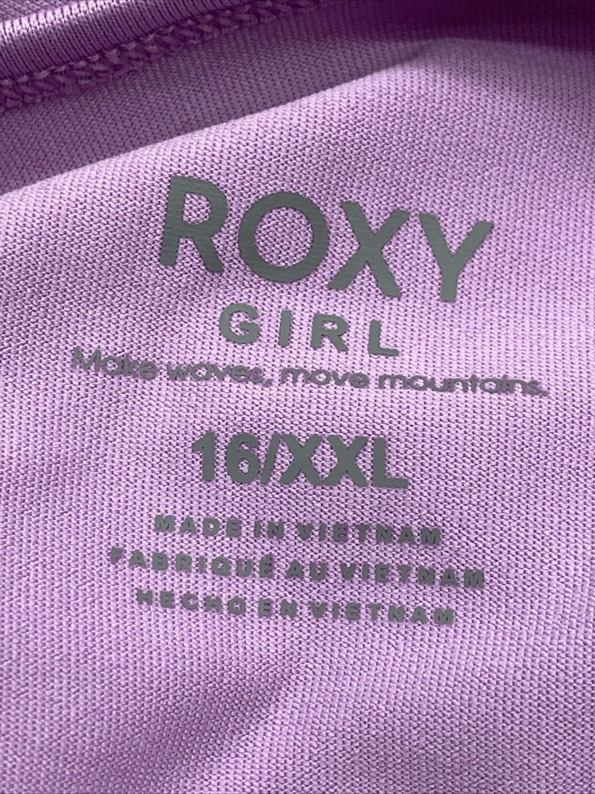 Roxy Girl Long Sleeve 2 Piece Rash Guard Tankini Swimsuit Set Long Sleeve 16/2XL