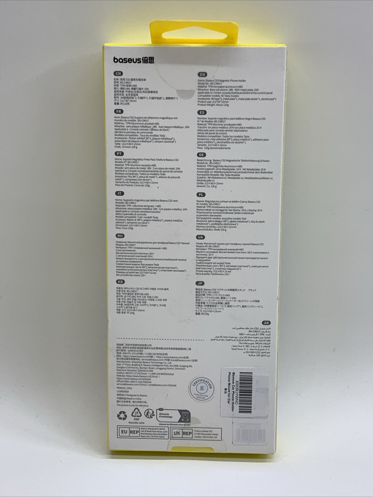 Baseus Car Phone Holder Magnetic CO2 MagSafe Mount Dashboard iPhone Samsung