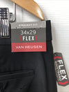 Van Heusen Men's Flex Flat Front Straight Fit Pant Black 34x29 SP50568399 Black