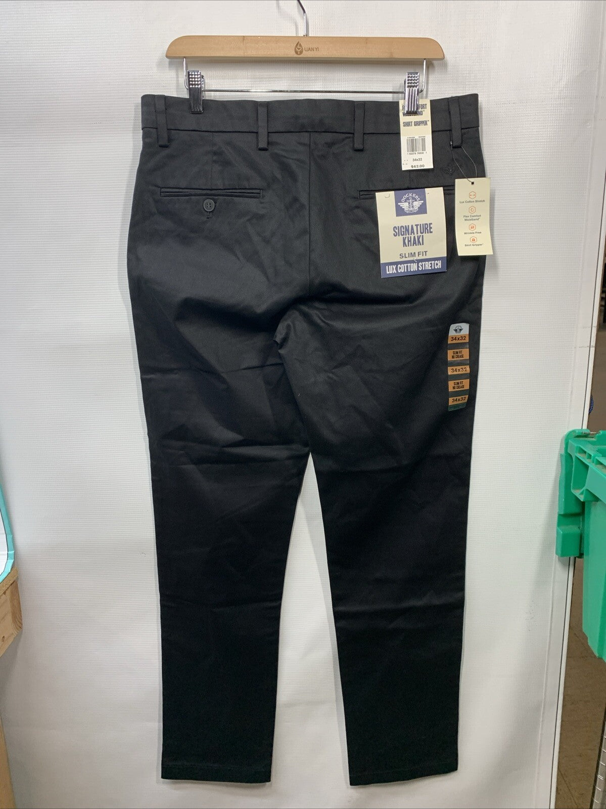Dockers Signature Khakis 594070004 Pant Men Cotton Slim Fit Stretch Size 34x32