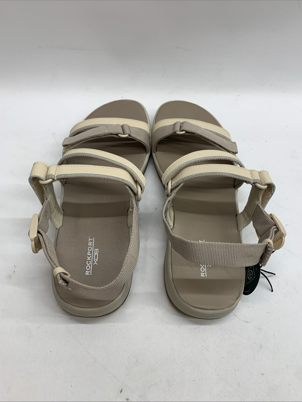 Rockport Trail Tech Sandals Women's 9.5 M Beige Vanilla Open Toe C18153 Buckle