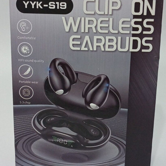 Open Ear Clip Wireless Earbuds Bluetooth 5.3, Sports Earphones Built-In Micropho