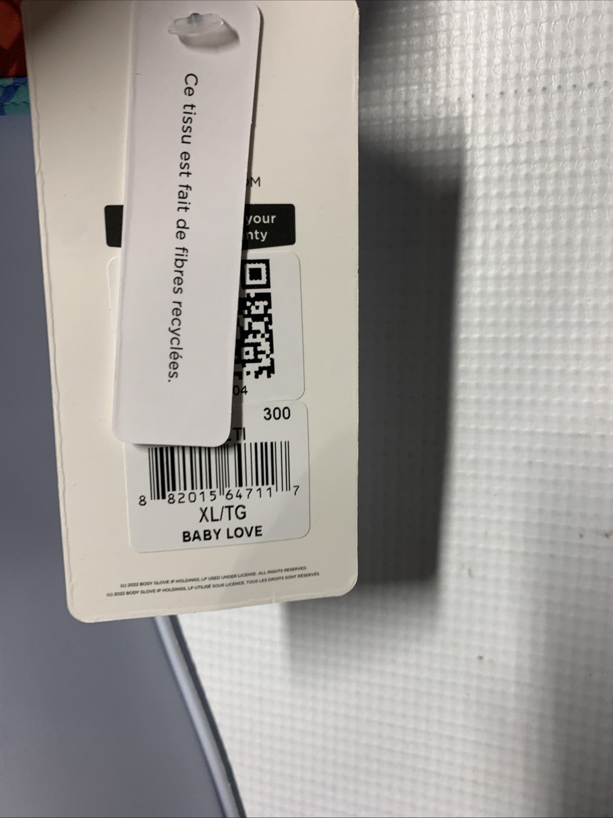 Body Glove Baby Love Molded Cup Triangle Push Up Bikini Top Swimsuit XL Tropical