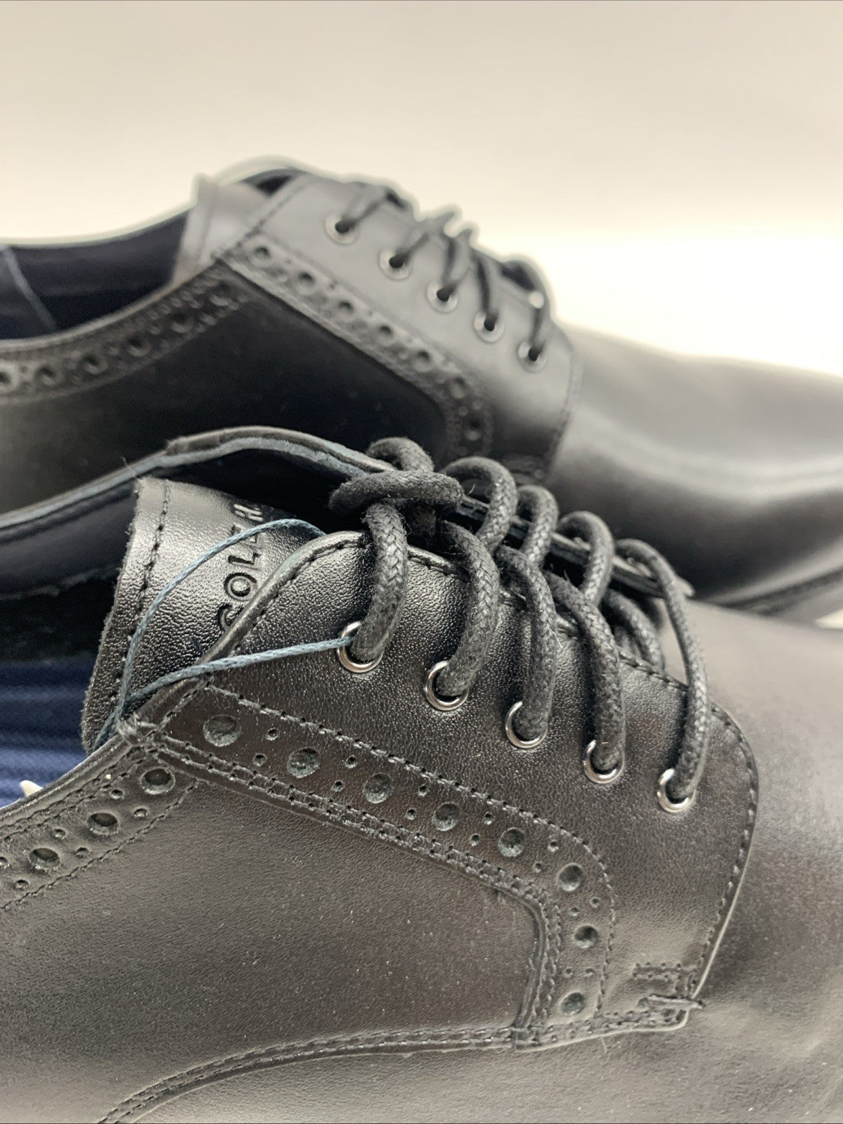Cole Haan Men's Go-To Classic Plain Toe Oxford Size 9M Black Lace-up C30627