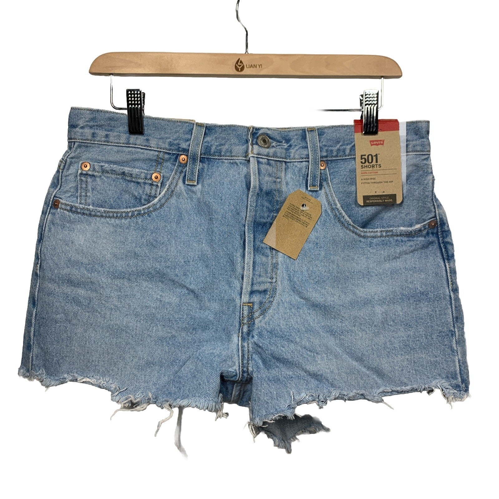 286902 Women's 501 Original Shorts Luxor Baked Size 30 High Rise with Pockets