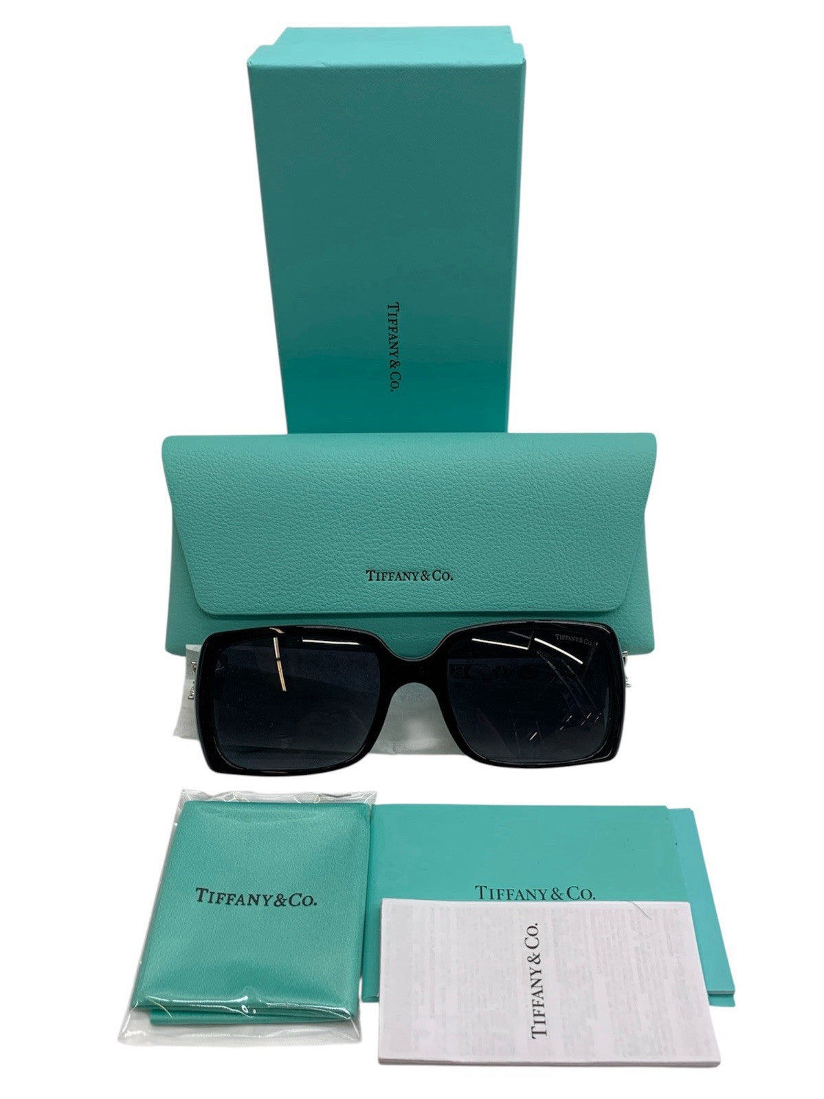 Tiffany & Co. TF 4047B 80553C Top Black on Azure Sunglasses Grey Gradient