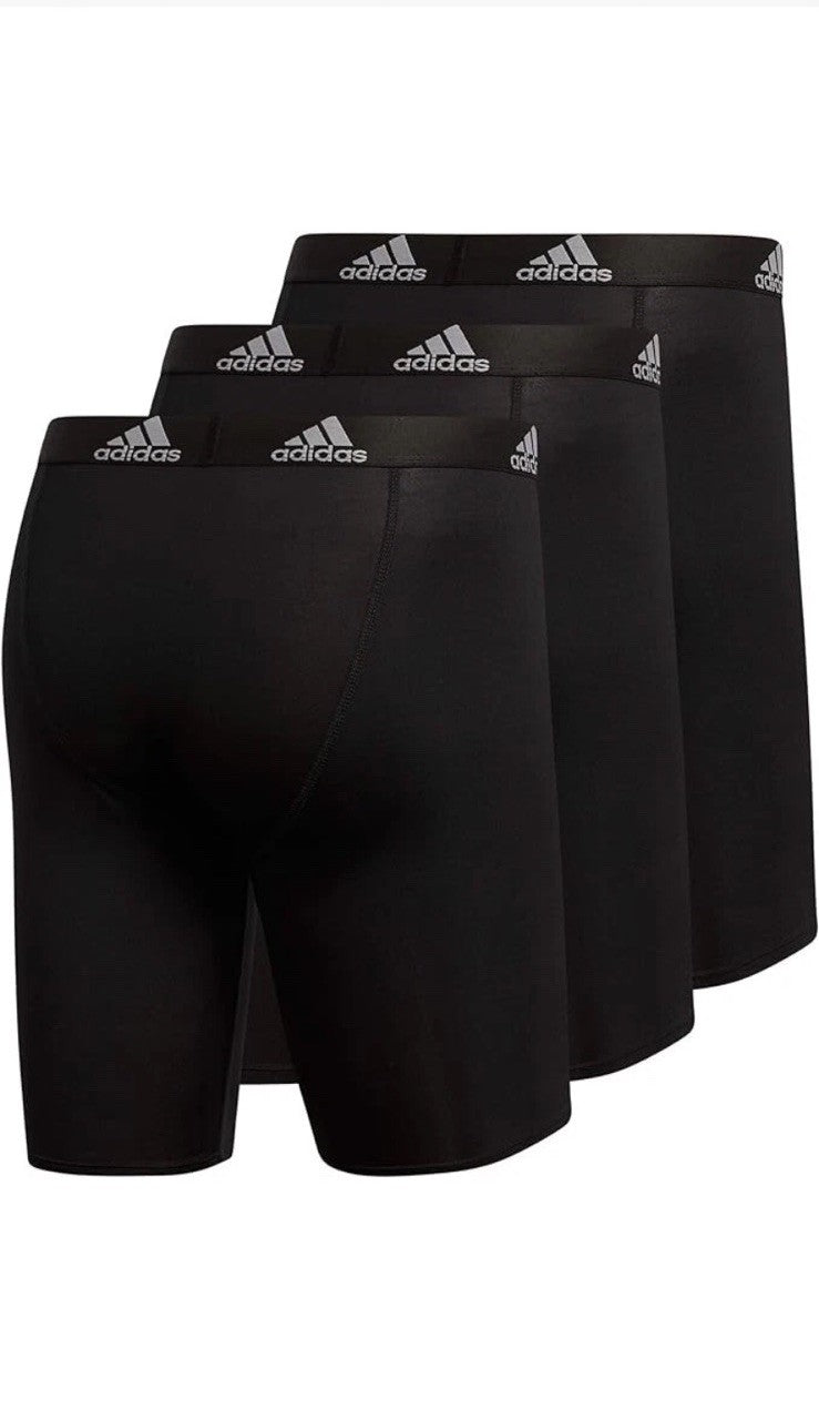 adidas Men's Performance Long Boxer Brief Underwear (3 Pack) Size Medium 32-34