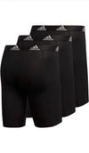 adidas Men's Performance Long Boxer Brief Underwear (3 Pack) Size Medium 32-34