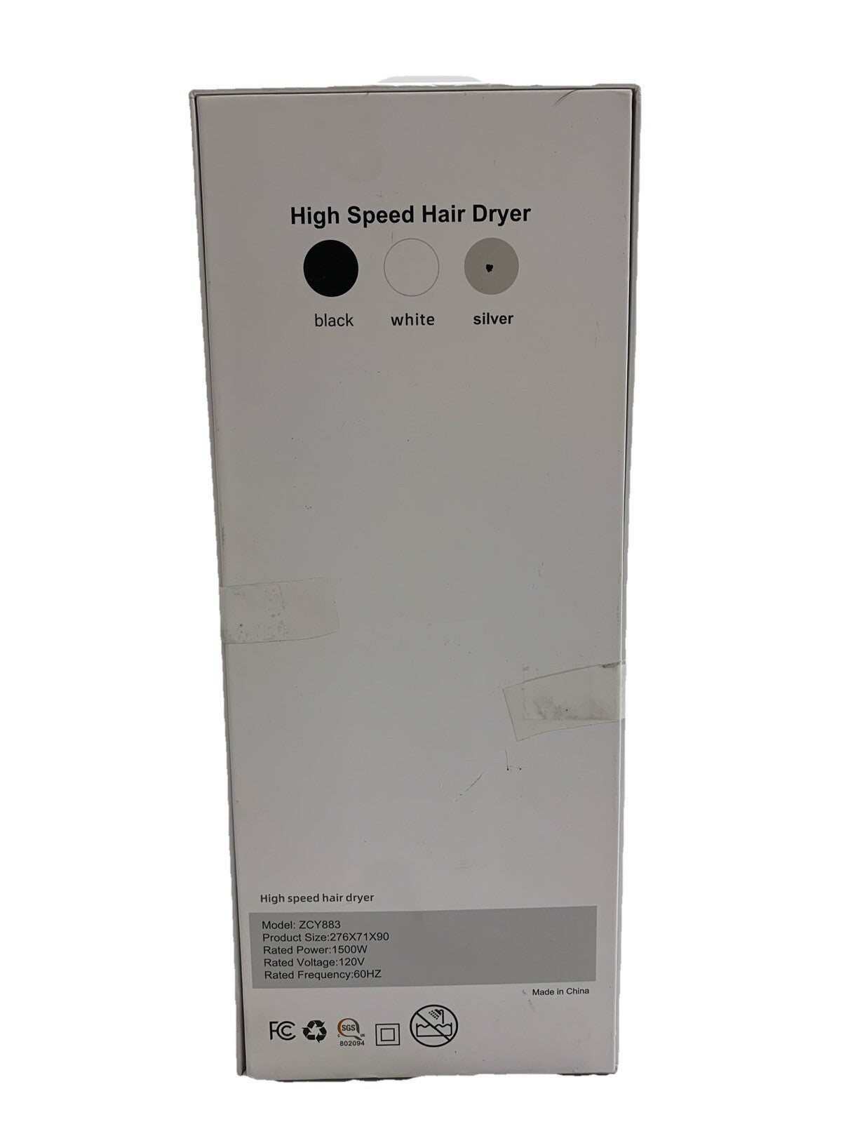 Hair Dryerr High Speed Hair Dryer Cosy Companions Brushless Motor ZCY883 Silver