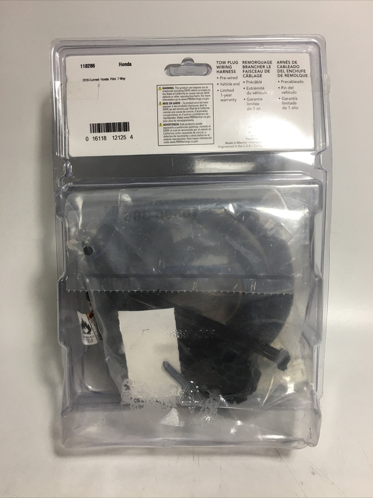 Tekonsha Tow Plug Wiring Harness Package T-one Connector With ModuLite 16-18 Hon