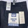 Dockers Signature Khaki Men's Pants Straight Fit Lux Cotton Stretch 38X29 Black