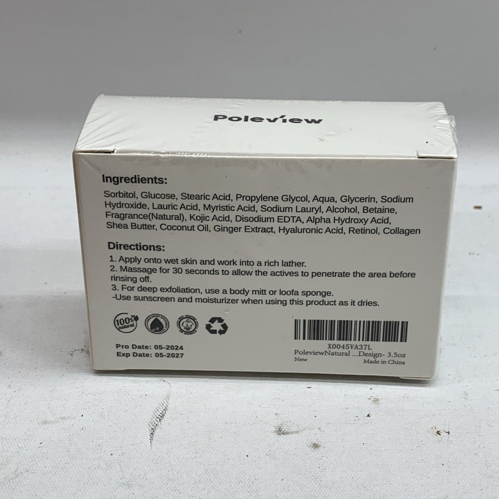 Natural Kojic Acid Soap for Hyperpigmentation - Turmeric Soap 3.5oz  - Lot Of 5