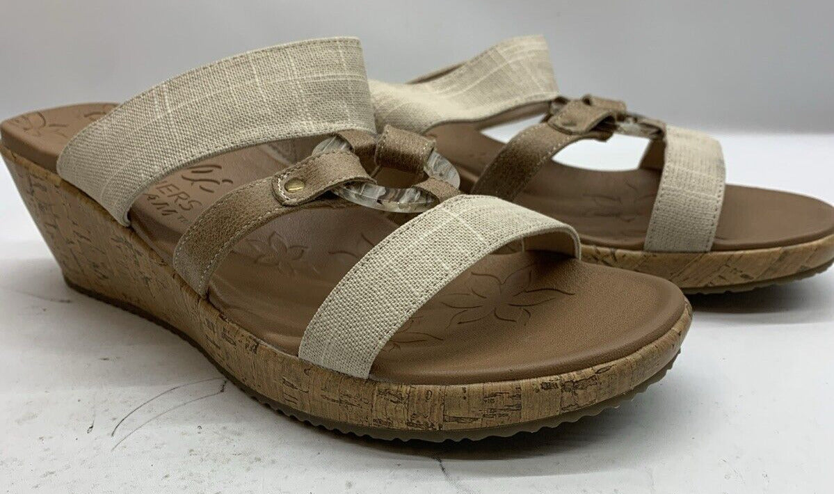 Skechers Women's Beverlee Sail Away Sandals Size 13 Tan Open Toe Slip-on Brown