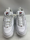 Fila Men's Strada Disruptor II Sneakers White US 14 Lace-up Shoes Lightweight