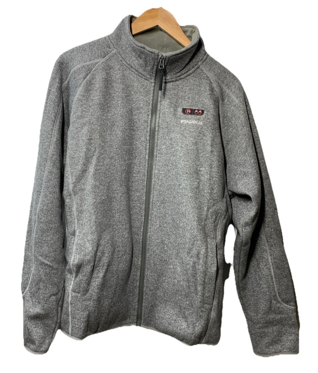 Ptahdus Mens Heated Jacket Relaxed Fit Long Sleeve Gray with Battery Pack Size M