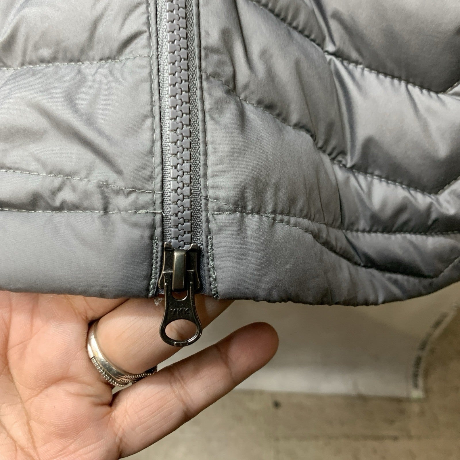 Columbia Powder Lite Mid Hooded Omni-Heat Jacket Sliver Long Puffer Coat Size XS