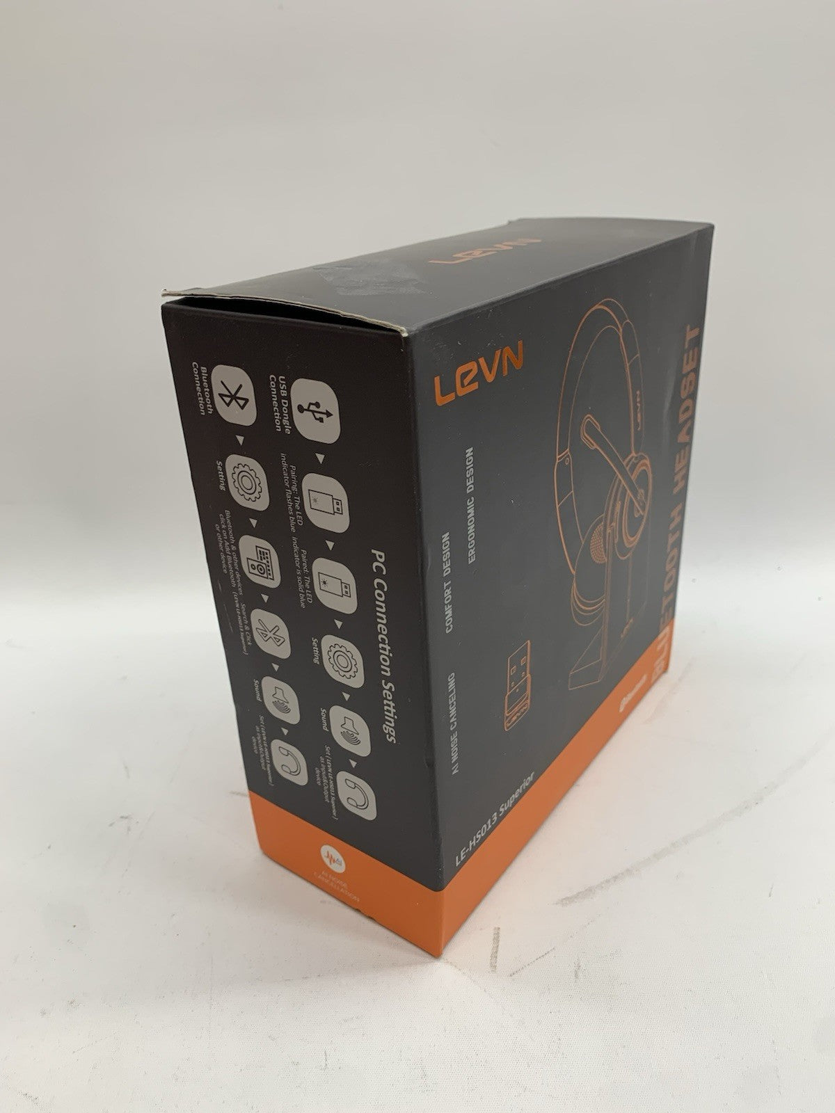 LEVN LE-HS013 Bluetooth Headset with MicrophoneNoise Canceling, Comfort Black