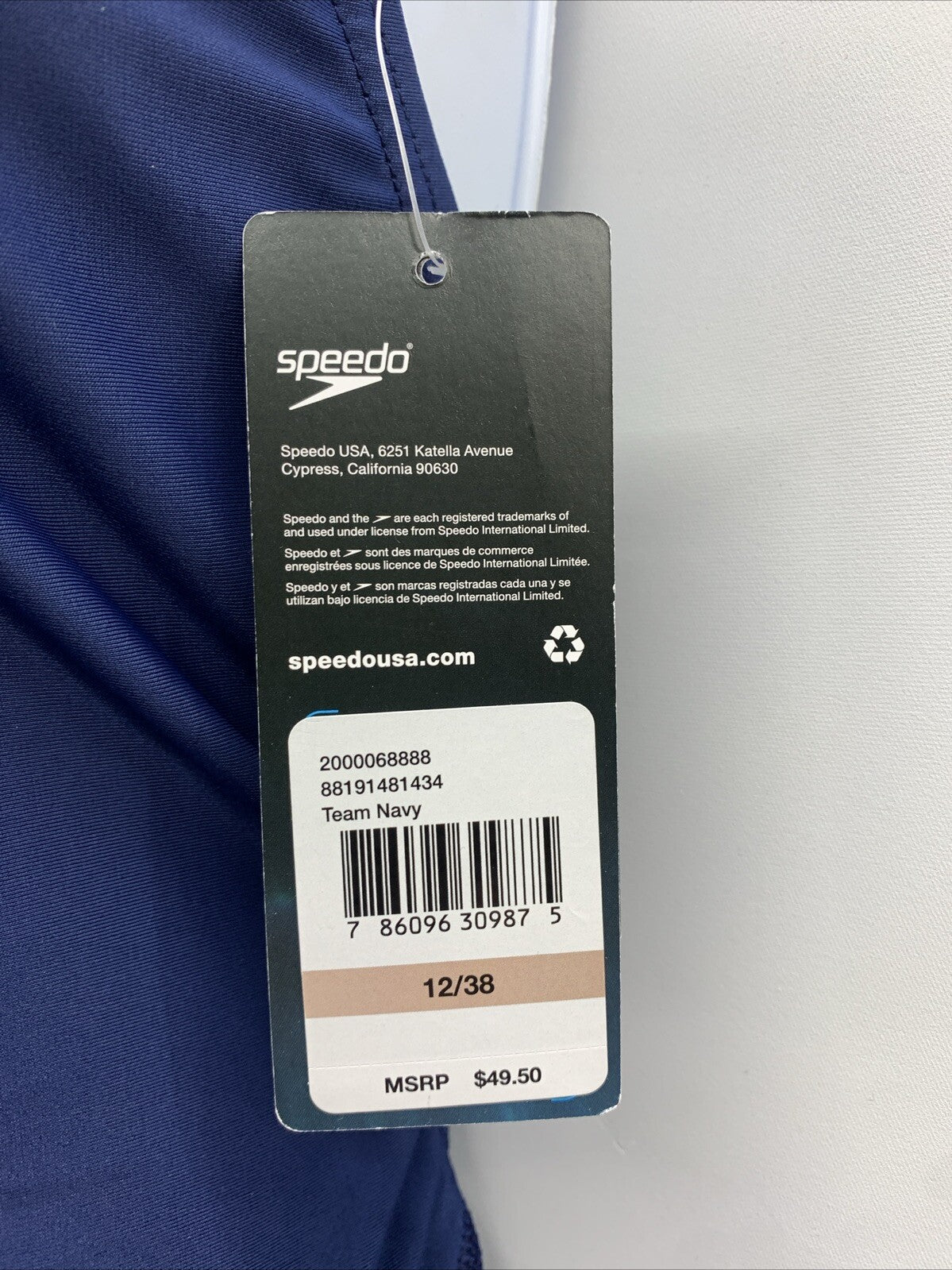 Speedo Women’s One Piece Swimsuit Size 12/38 Team Navy Blue Super ProLT Swimwear