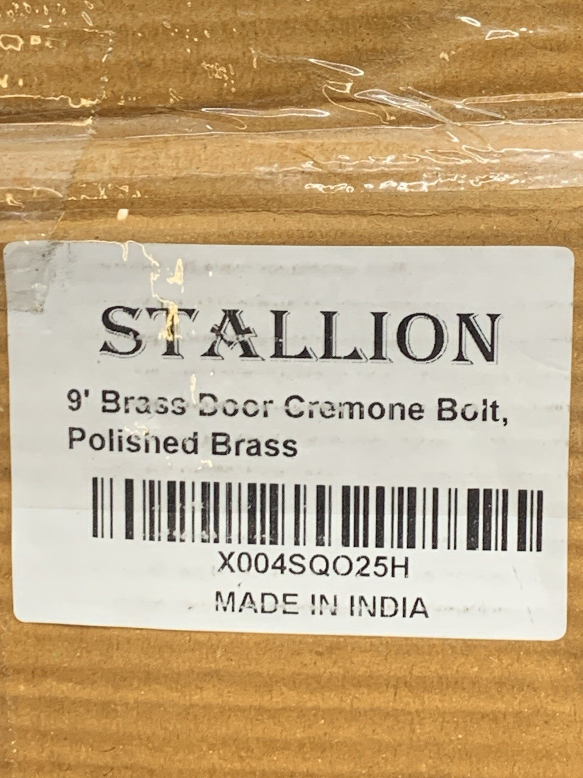 9 Ft Brass Door Cremone Bolt Set – Solid Brass, 52
