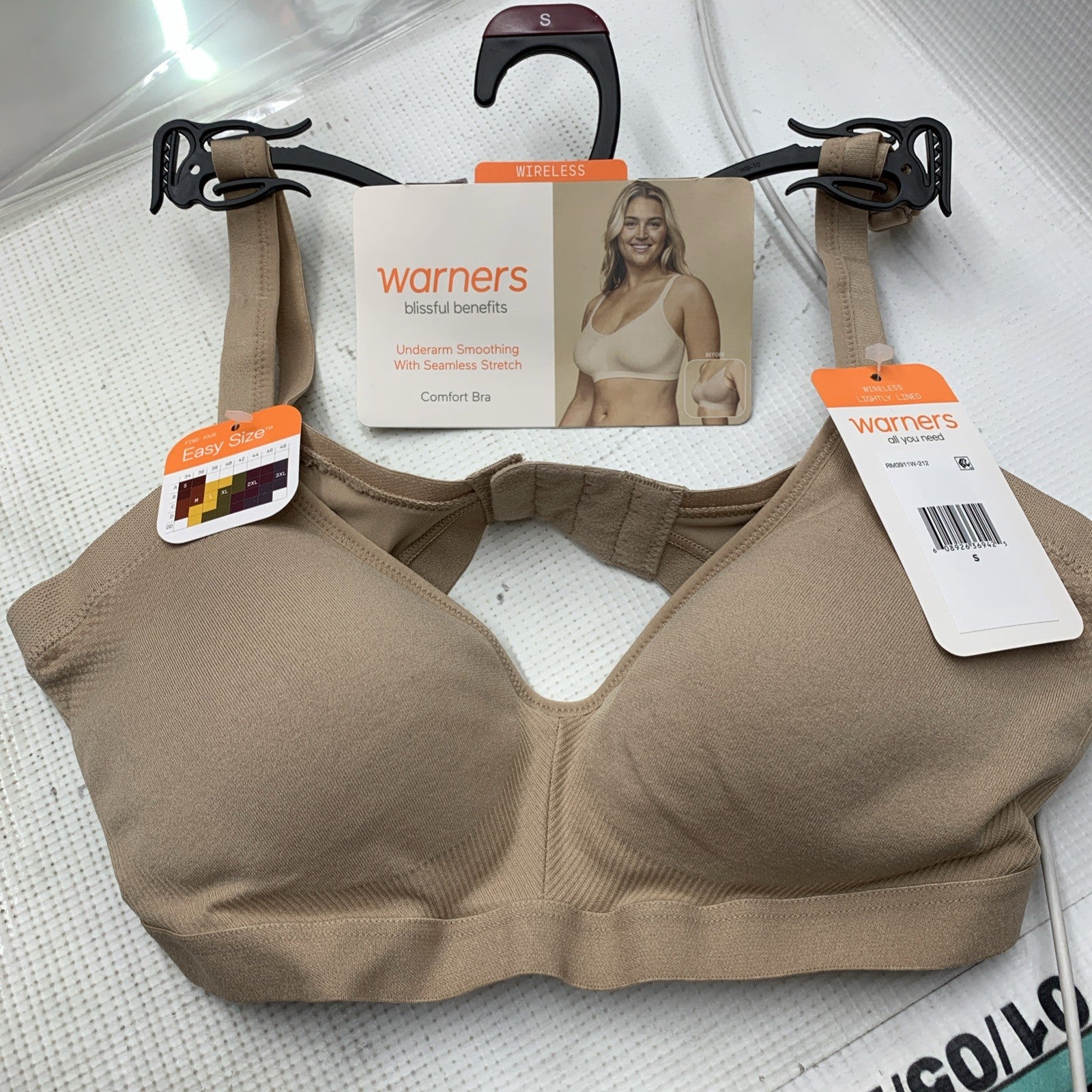 Warner's Women's Easy Does It Underarm Smoothing Wireless Comfort Bra Size Small