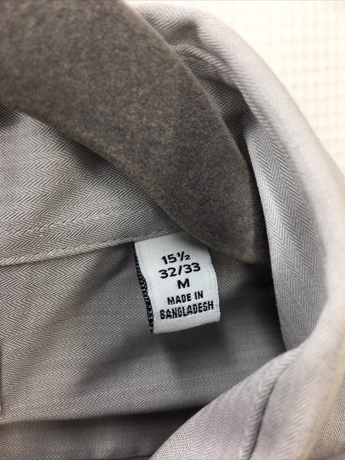 Calvin Klein Men's Slim-Fit Gray Performance Button Dress Shirt 15 1/2 32-33 M