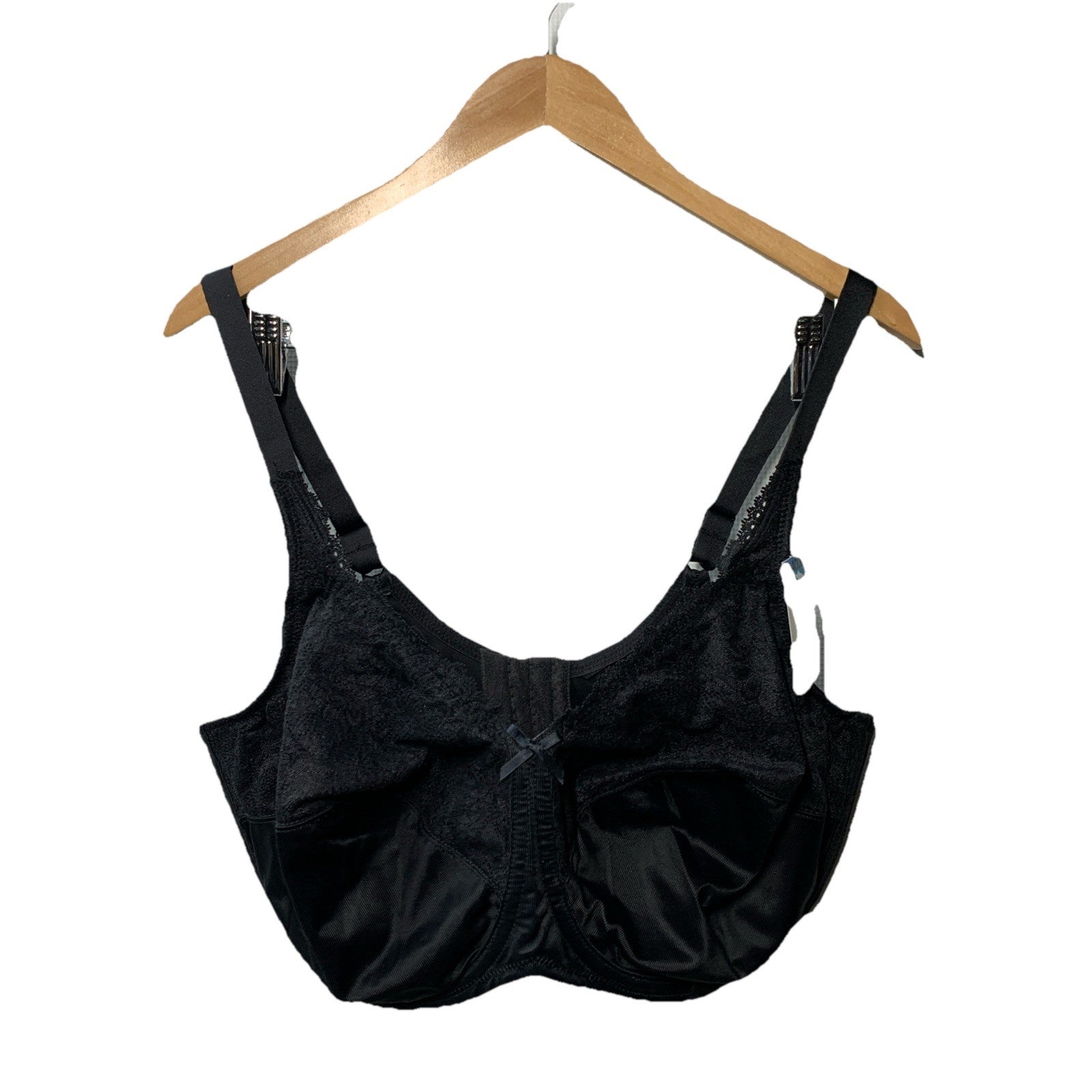 Bali Women LY0428 Full Coverage Minimizer Underwire T-shir Bra Black Size 44DDD