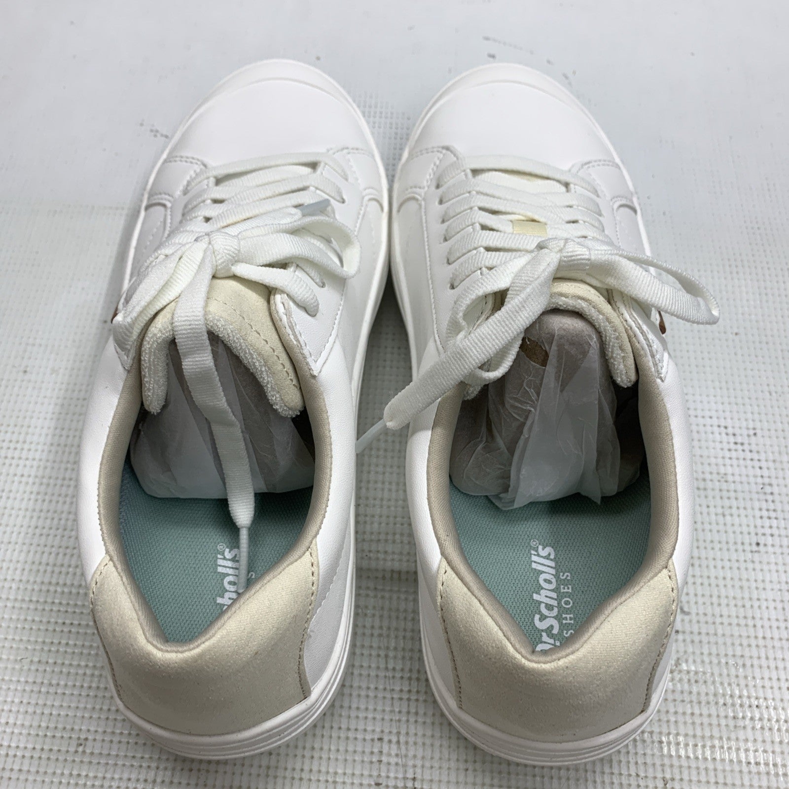 Dr. Scholls Time Off Shoes Womens Size 9W White Lace Up Low Top Sneaker Low-top