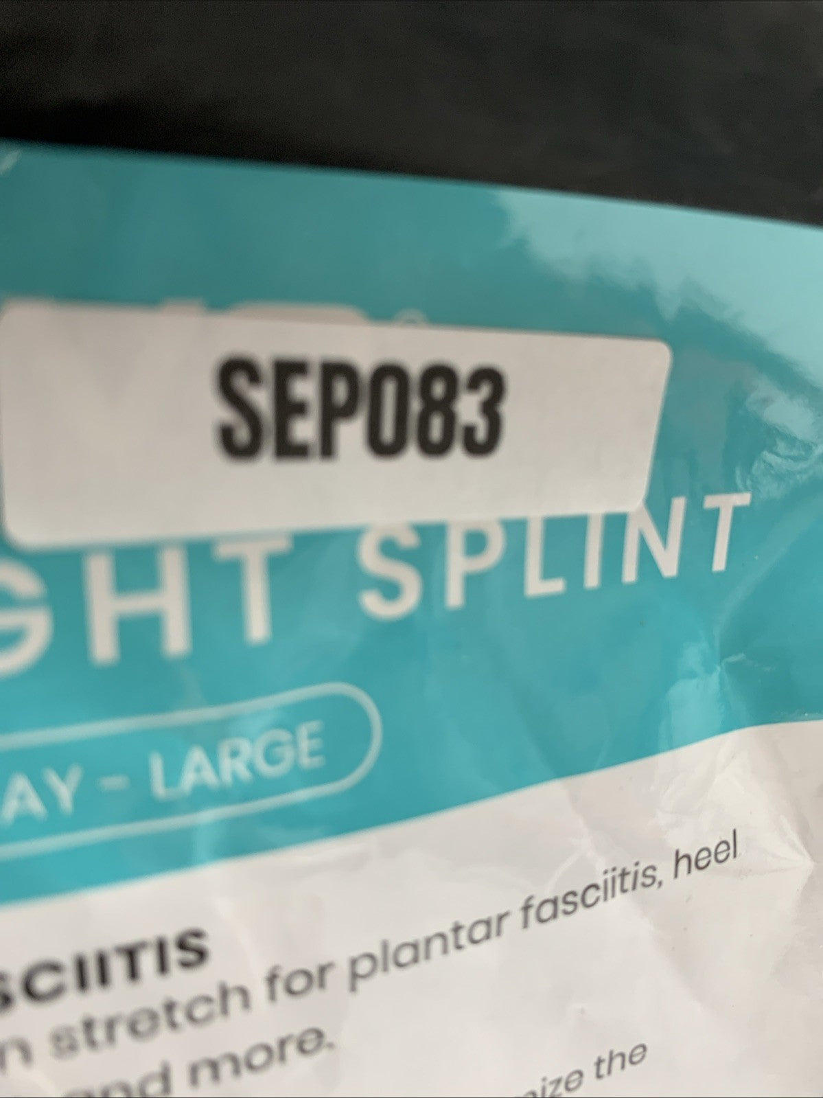 Leg Brace Support Splint Trigger Point Night Plus Stretch Wedges Soft Gray Large