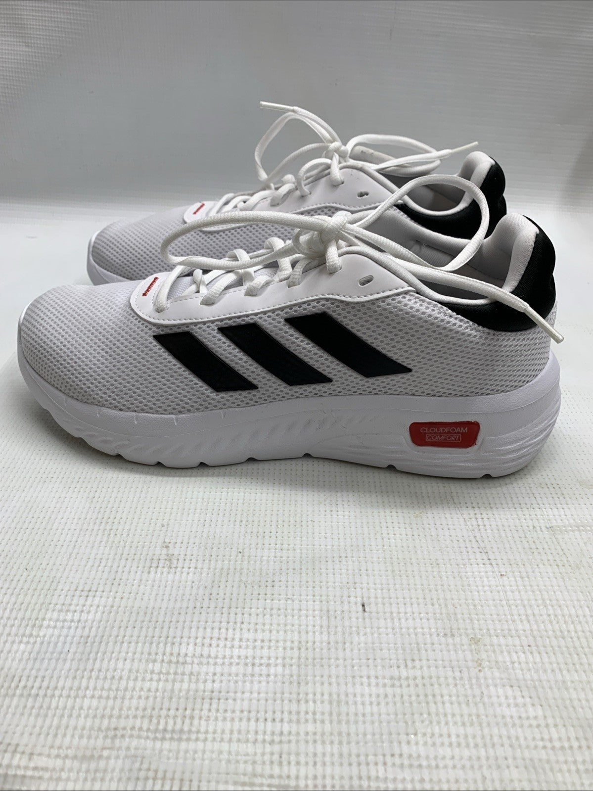 Adidas Cloudfoam Comfy Elastic Lace Ortholite Lace-up White IH3609 Men's Size 9