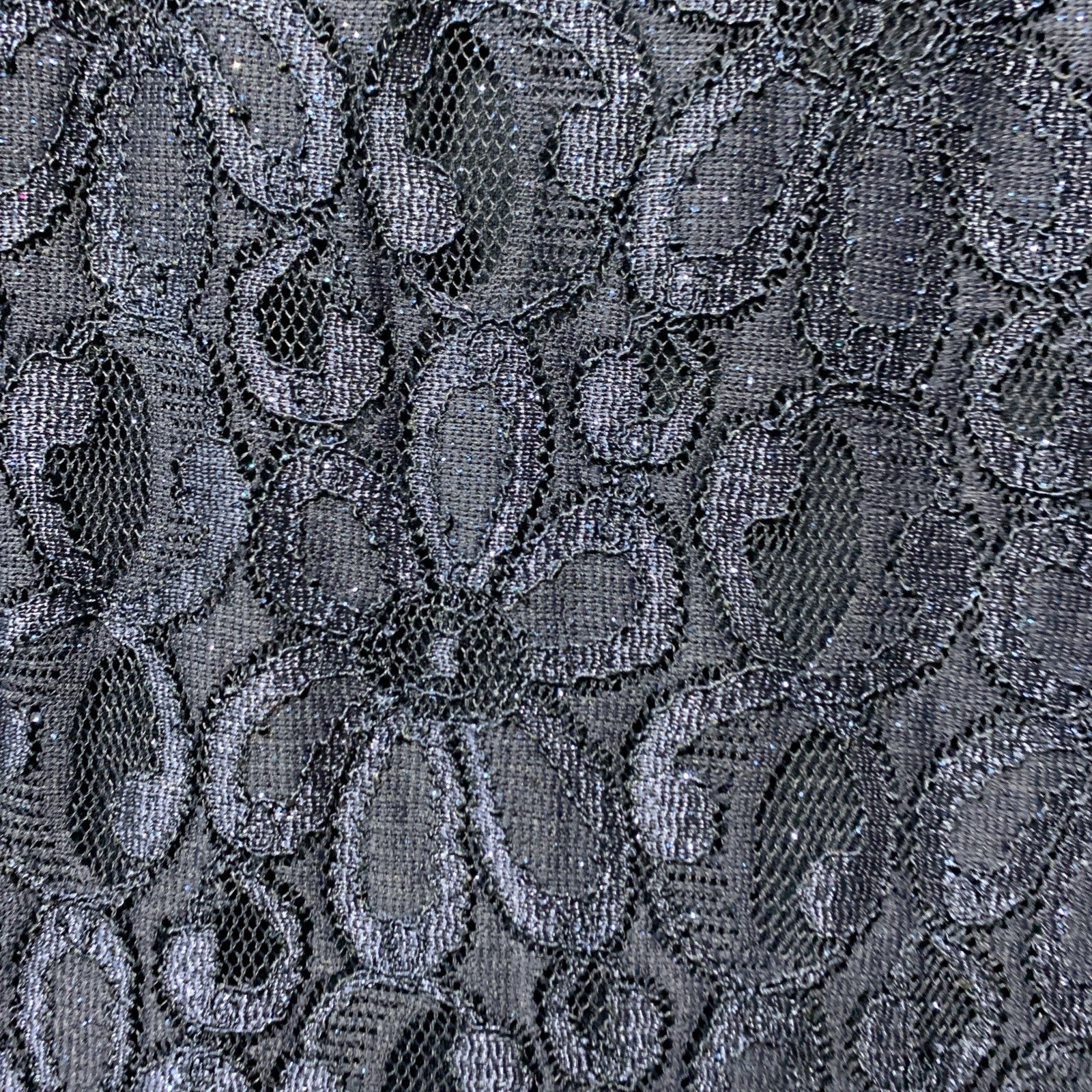 R&M 2-Piece Long Floral Glitter Lace Dress Evening with Beaded Neckline Size 4P