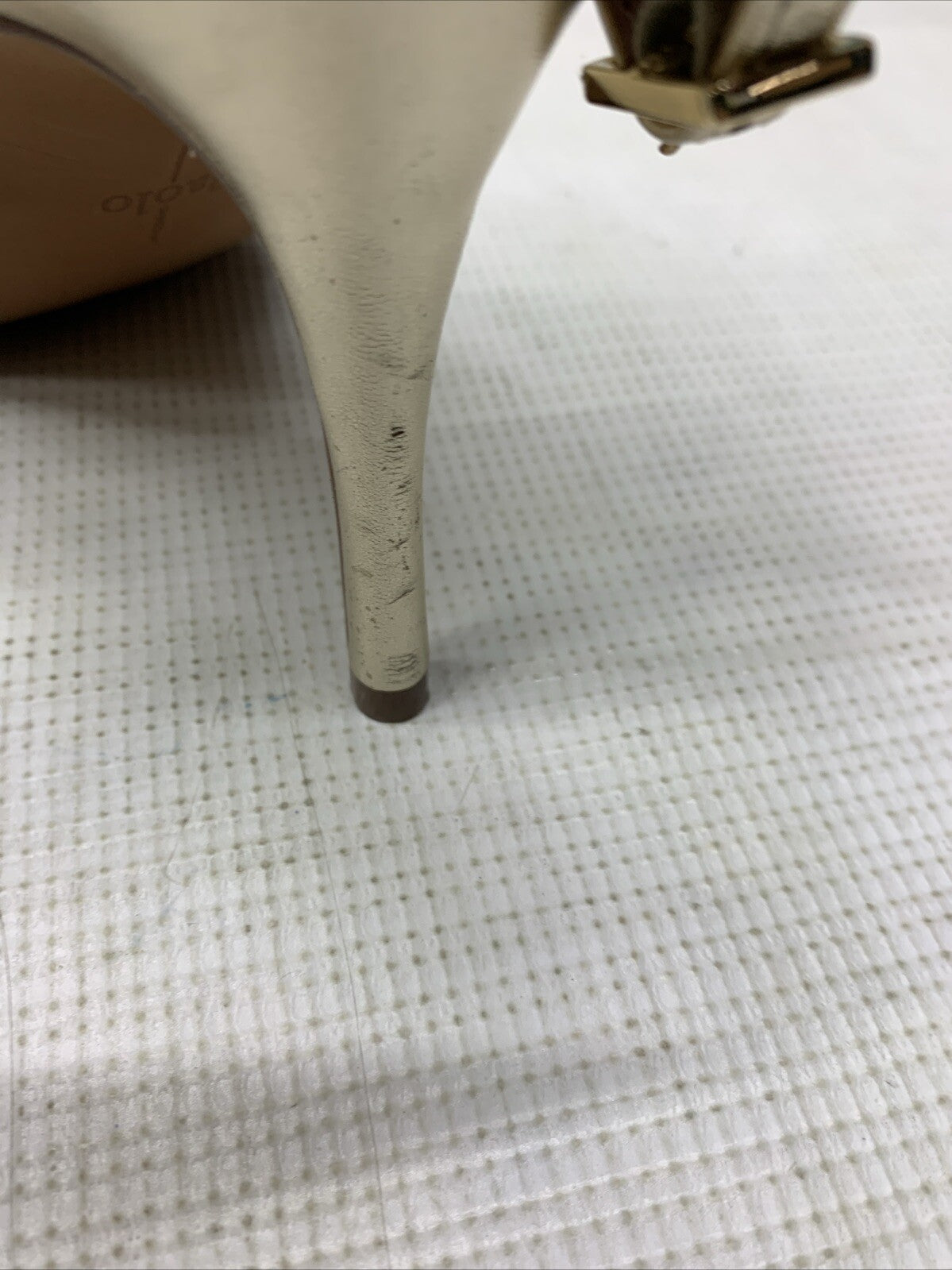 Linea Paolo Women's Chantal Slingback Heels Shoes Size 8.5M Gold Pointed Toe