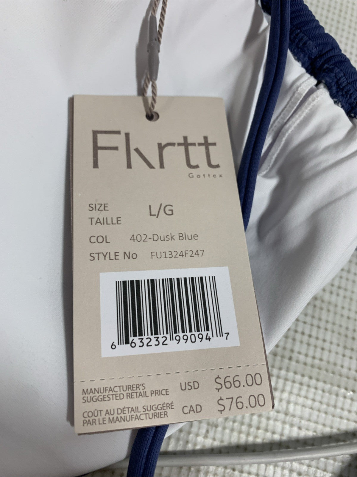 Flirtt Gottex Solids Scoop Neck Adjustable One Piece Swimsuit Size L Dusk Blue