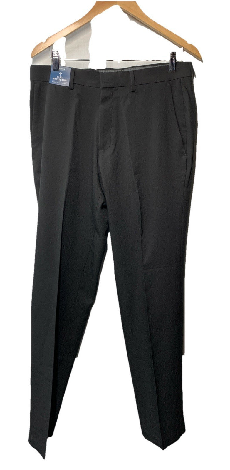 Kenneth Cole Reaction Recycled Micro-check Trouser Flat Front Dress Pant 32Wx32L