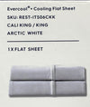 Rest Evercool Flat Sheet Cool White King/Cali King for Hot Sleeper & Night Sweat