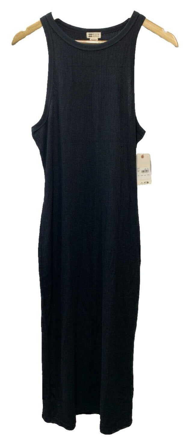 Billabong Women's In The Sun Dress Open Knit Stretch Bodycon Midi Dress Size L