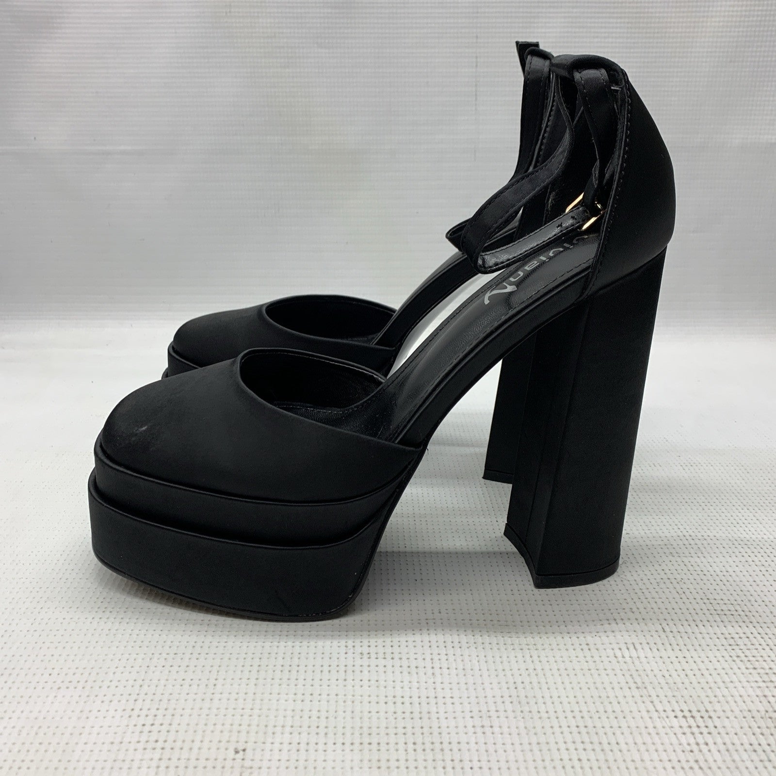 Vivianly Womens Platform Ankle Strap Sandals Chunky Block High Heels Black Sz 8