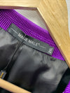 MAGE MALE Mens Suits Velvet Tuxedo Suit Set Slim Fit 2 Piece Size 2XL Purple