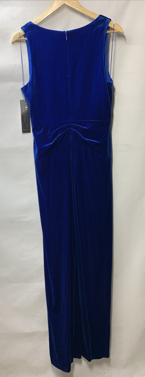 Aidan Mattox by Adrianna Papell Women's Stretch Velvet Column Gown Size 12, Blue