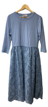 GRACE KARIN Womens Summer 3/4 Sleeve Casual Flowy Dress w/Pockets Size XL Blue