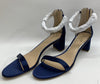 BADGLEY MISCHKA Jewel Catalina Navy Ankle Strap Block Heel Sandal JW4014 Size 11