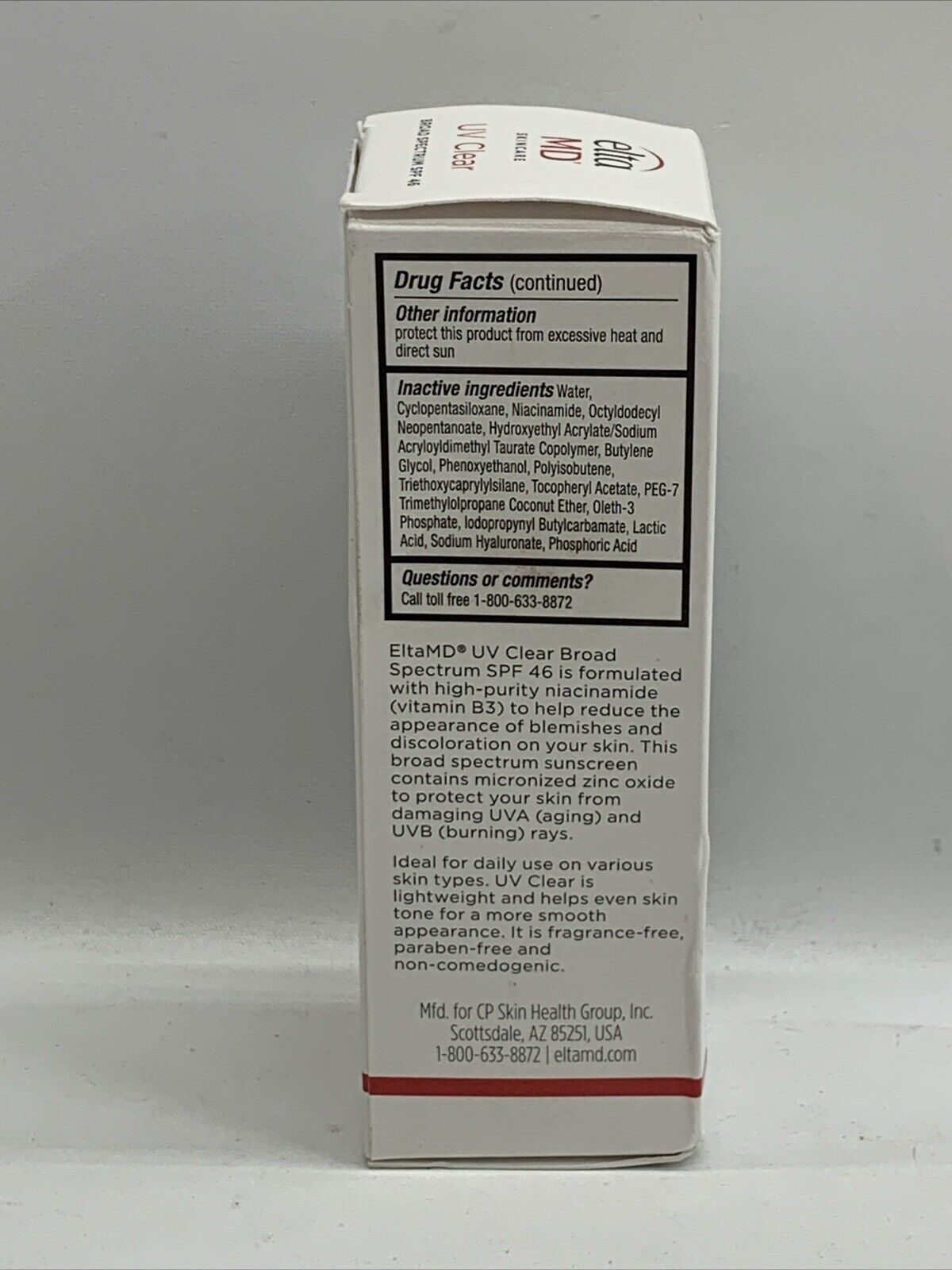 Elta MD UV Clear Broad-Spectrum Facial Sunscreen SPF 46 1.7 oz Protect Skin