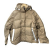 Women's thickened down winter jacket with hood, short puffy style, in XL, featuring a packable design by The Family Flips