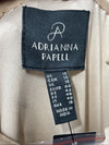 Adrianna Papell Women's Long Beaded Blouson Gown Size 12 Champ/Gold V-Neckline