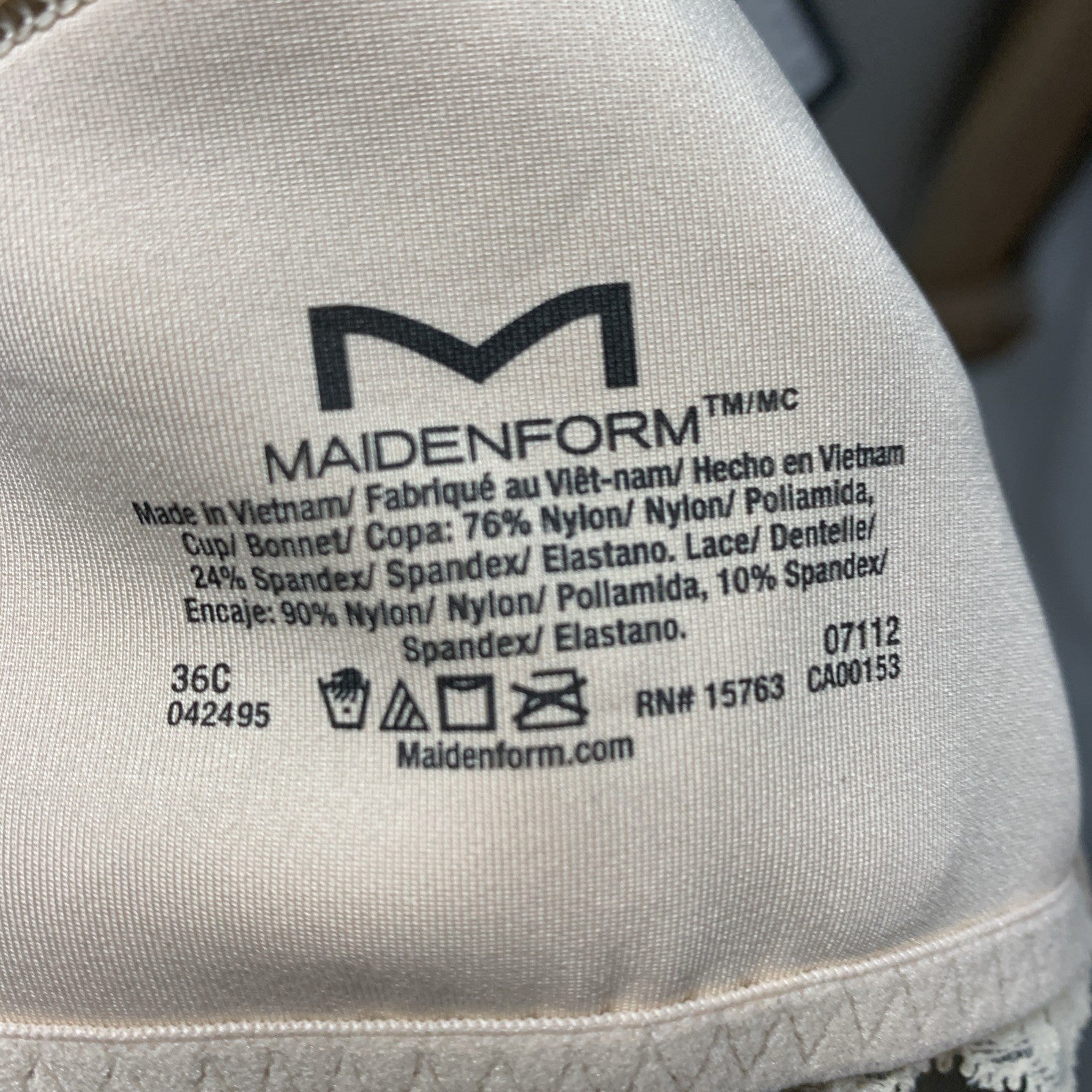 Maidenform, Women’s T-Back Full Coverage Bra 36C Racerback Back/Side Smoothing